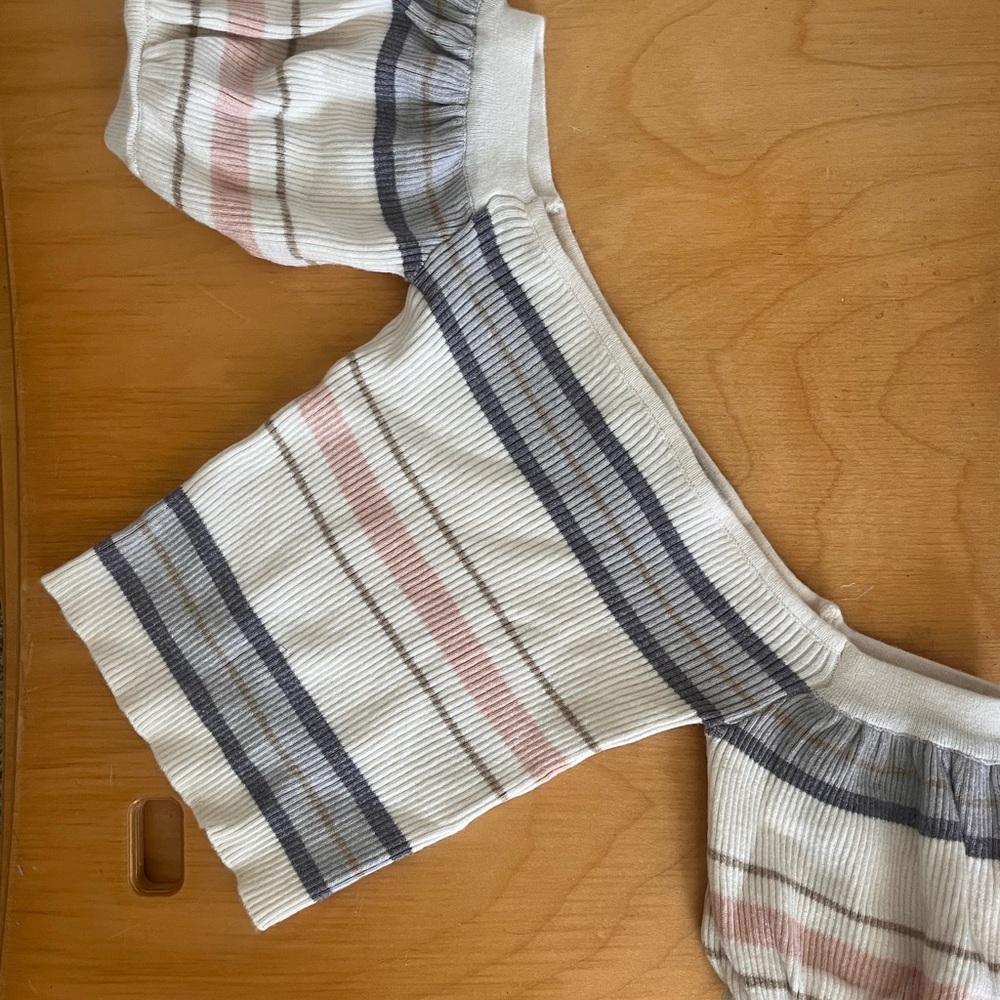 Striped off the shoulder women’s top